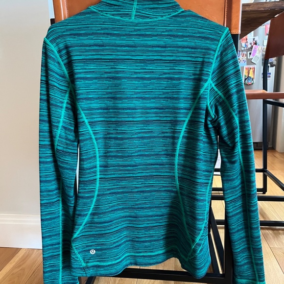 Lululemon Precision Jacket Cyber Jungle Hero Blue Green Size 10 - Picture 4 of 5